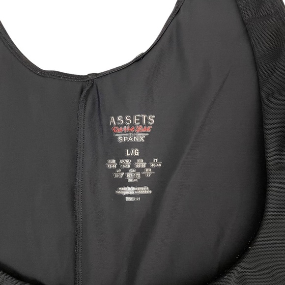 Assets by Spanx Luxe & Lean Metallic Open Bust Mid-Thigh Shapewear Large - Picture 8 of 12